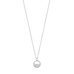 Copenhagen Pendant Necklace | Silver Plated with Cubic Zirconia