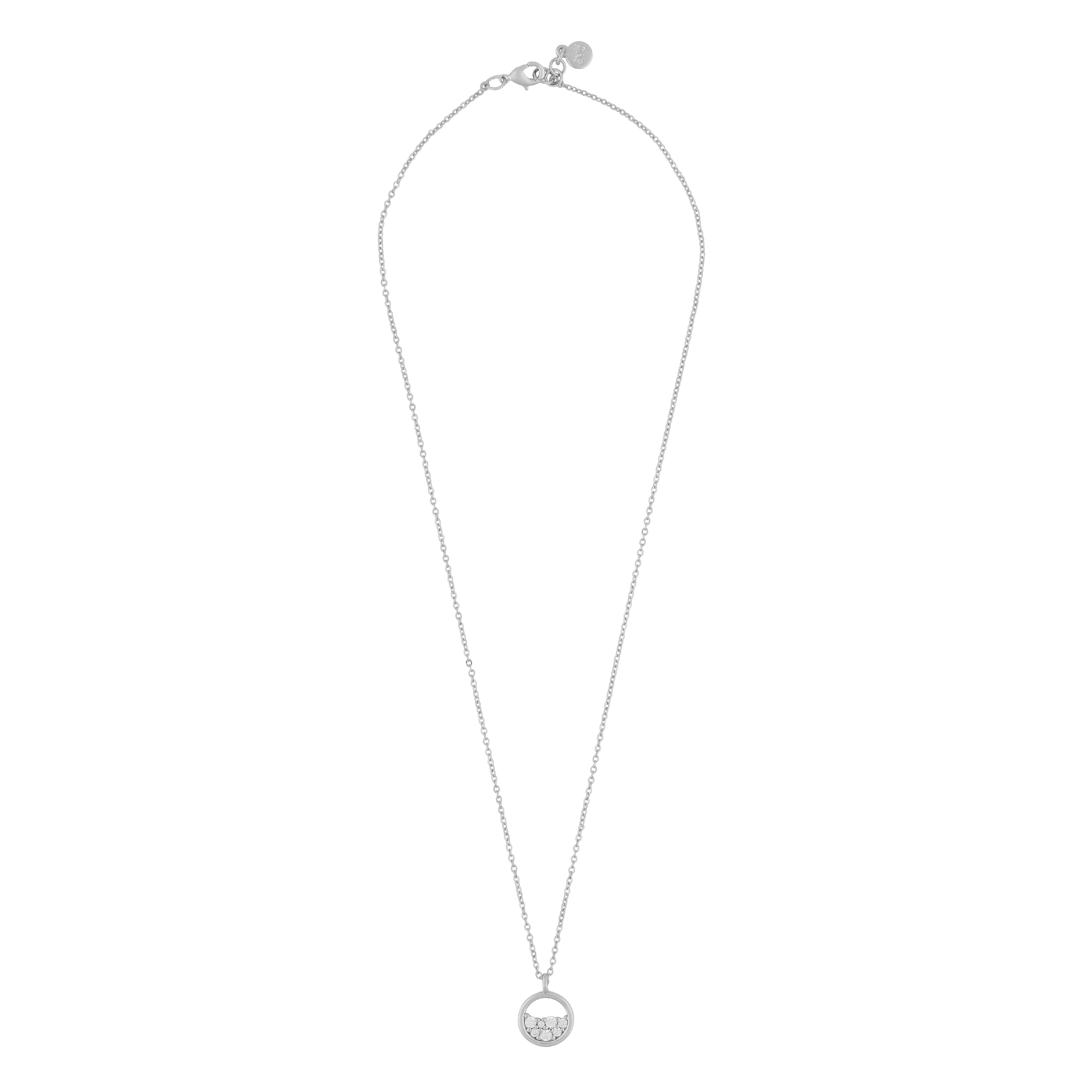 Copenhagen Pendant Necklace | Silver Plated with Cubic Zirconia