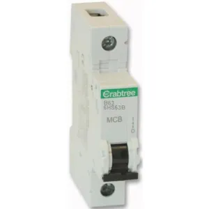 Crabtree 6HS63B 63A SP Type B MCB