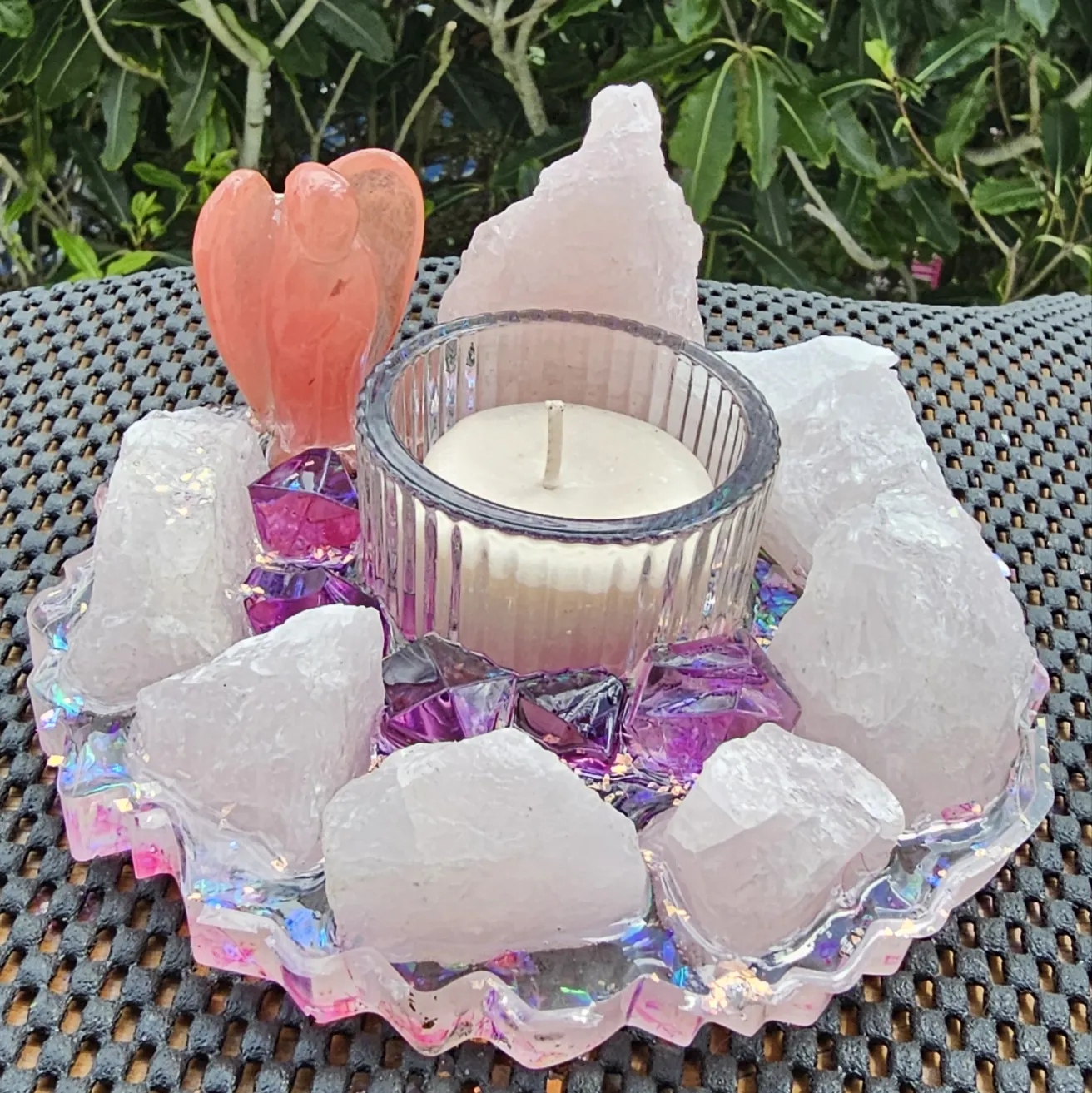 CRYSTAL CANDLE HOLDER