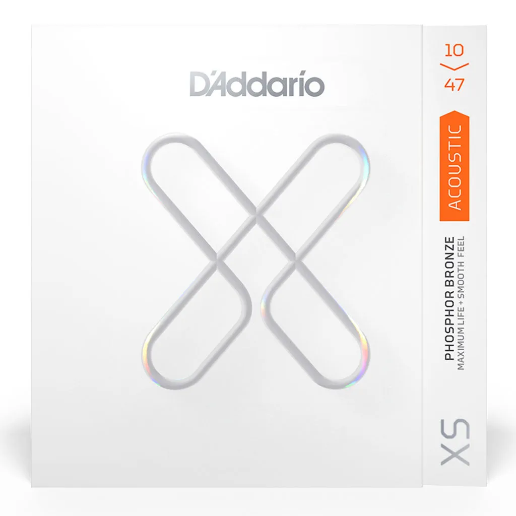 D'Addario XS Phosphor Bronze Acoustic Guitar Strings - 10-47