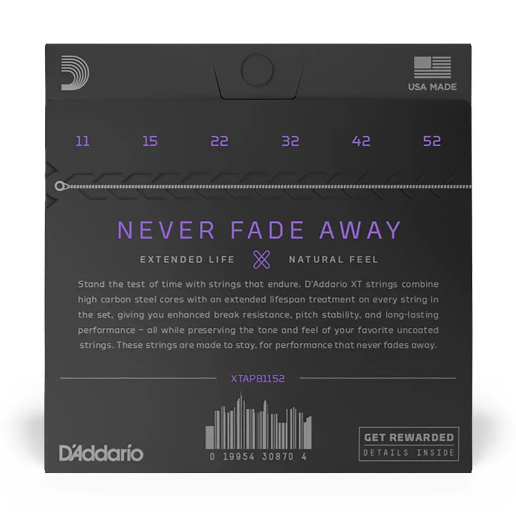 D'Addario - XTAPB1152 - XT Acoustic Phosphor Bronze Light 11-52 - Acoustic Guitar Strings