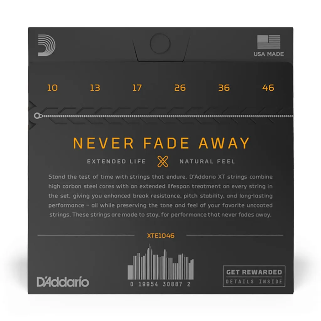 D'Addario - XTE1046 - XT Electric Guitar Regular Light 10-46 - Electric Guitar Strings