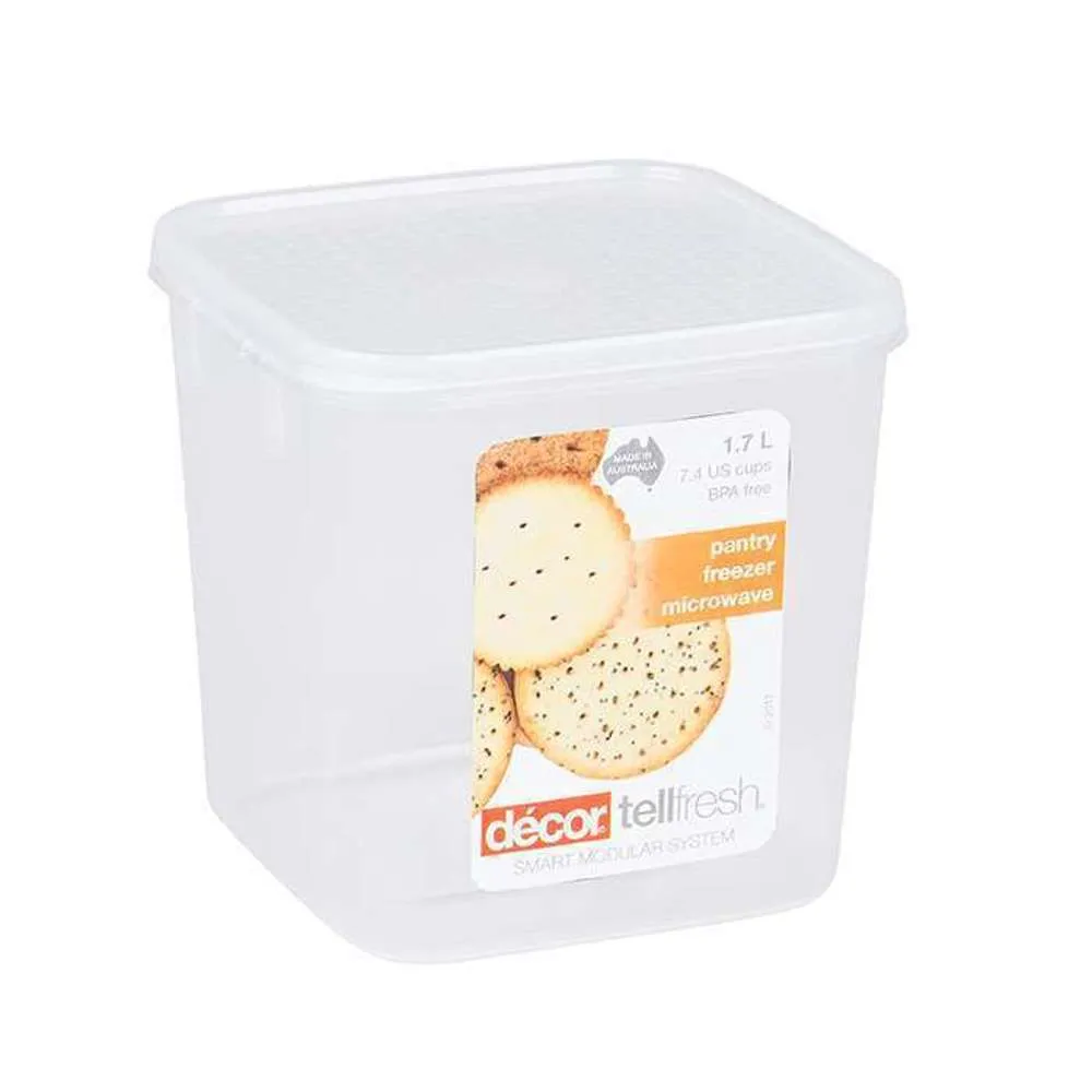 Decor Tellfresh Square 1.75L PVC Storage Box