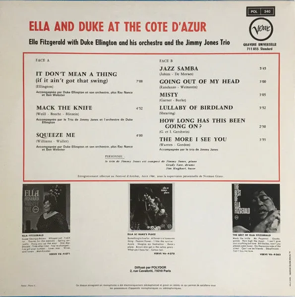 Ella And Duke At The Cote D'Azur