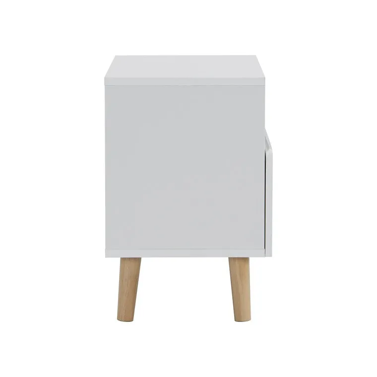 Emma Night Stand, 1 Drawer, White