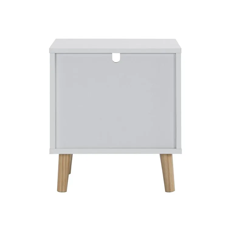 Emma Night Stand, 1 Drawer, White