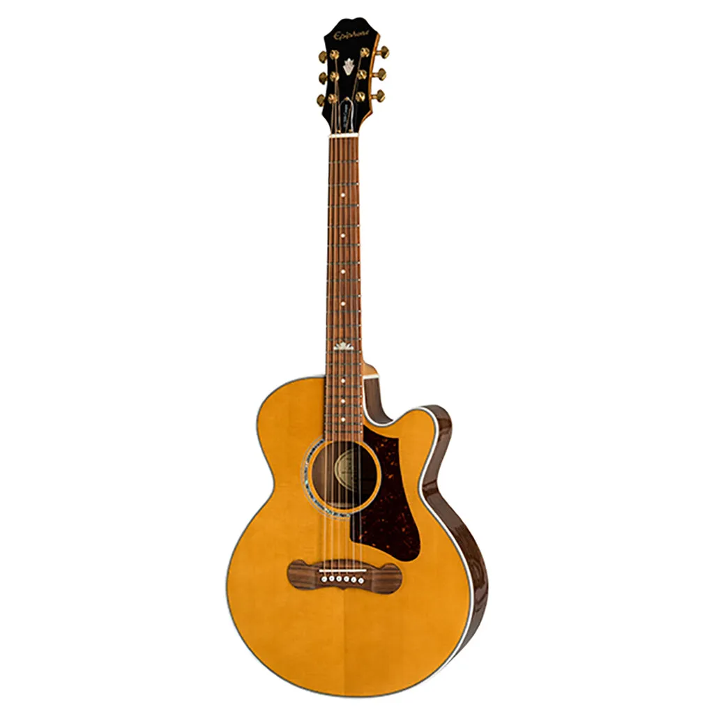 Epiphone J-200 EC Studio Parlour Acoustic Guitar - Vintage Natural