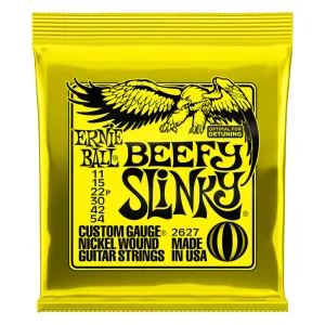 Ernie Ball Beefy Slinky Nickel Wound Electric Guitar Strings, 11-54 Gauge