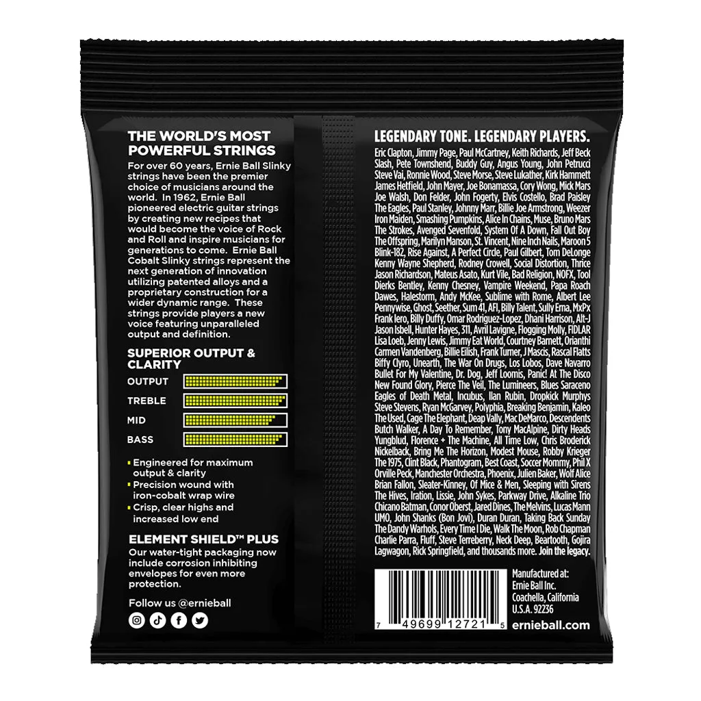 Ernie Ball Regular Slinky Cobalt Electric Guitar Strings, 10-46 gauge