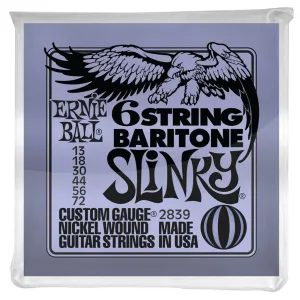 Ernie Ball Slinky W/ Small Ball End 29 5/8 Scale Baritone Guitar 6-String 13-72 Gauge