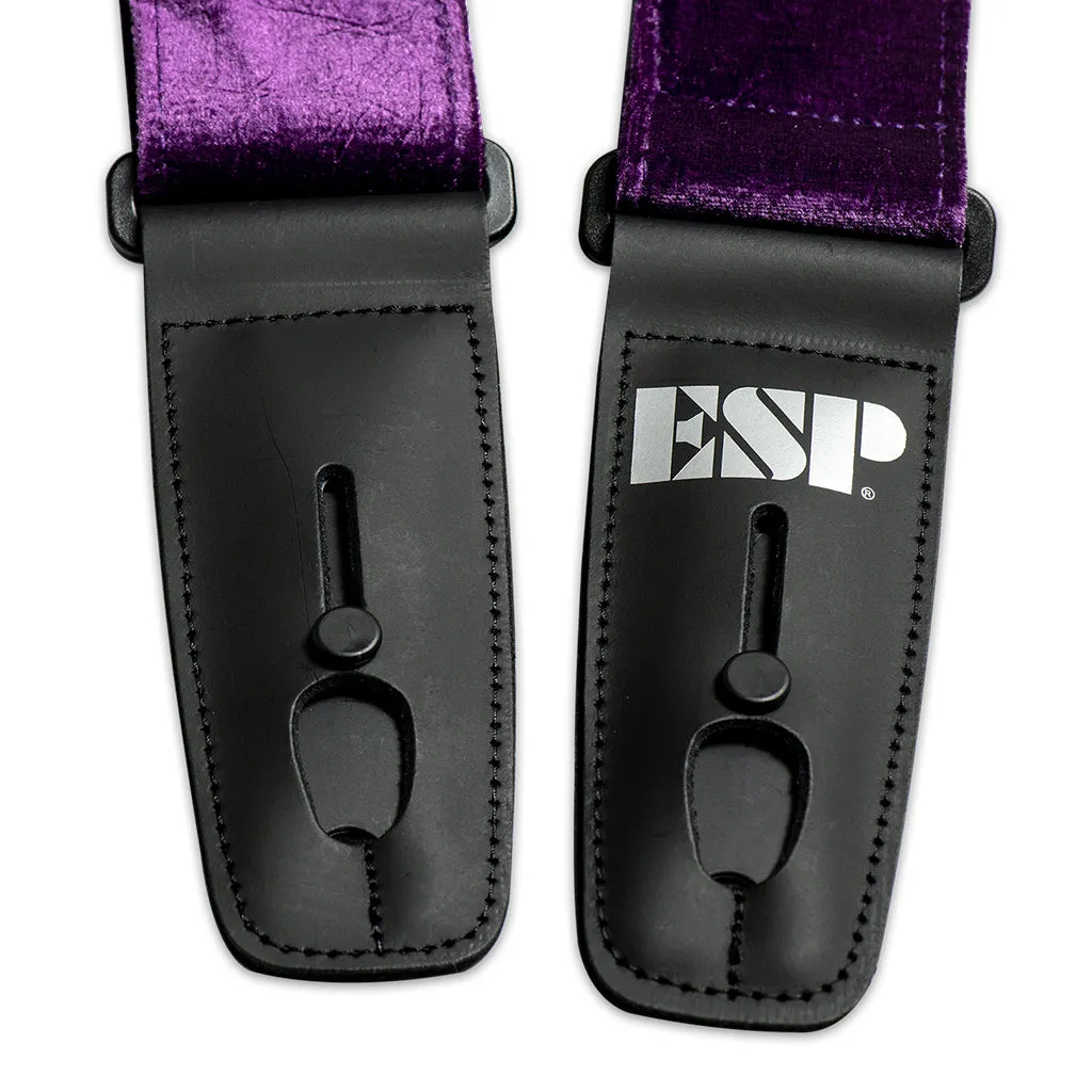 ESP Lock it Strap 2'' Crushed Velvet Purple