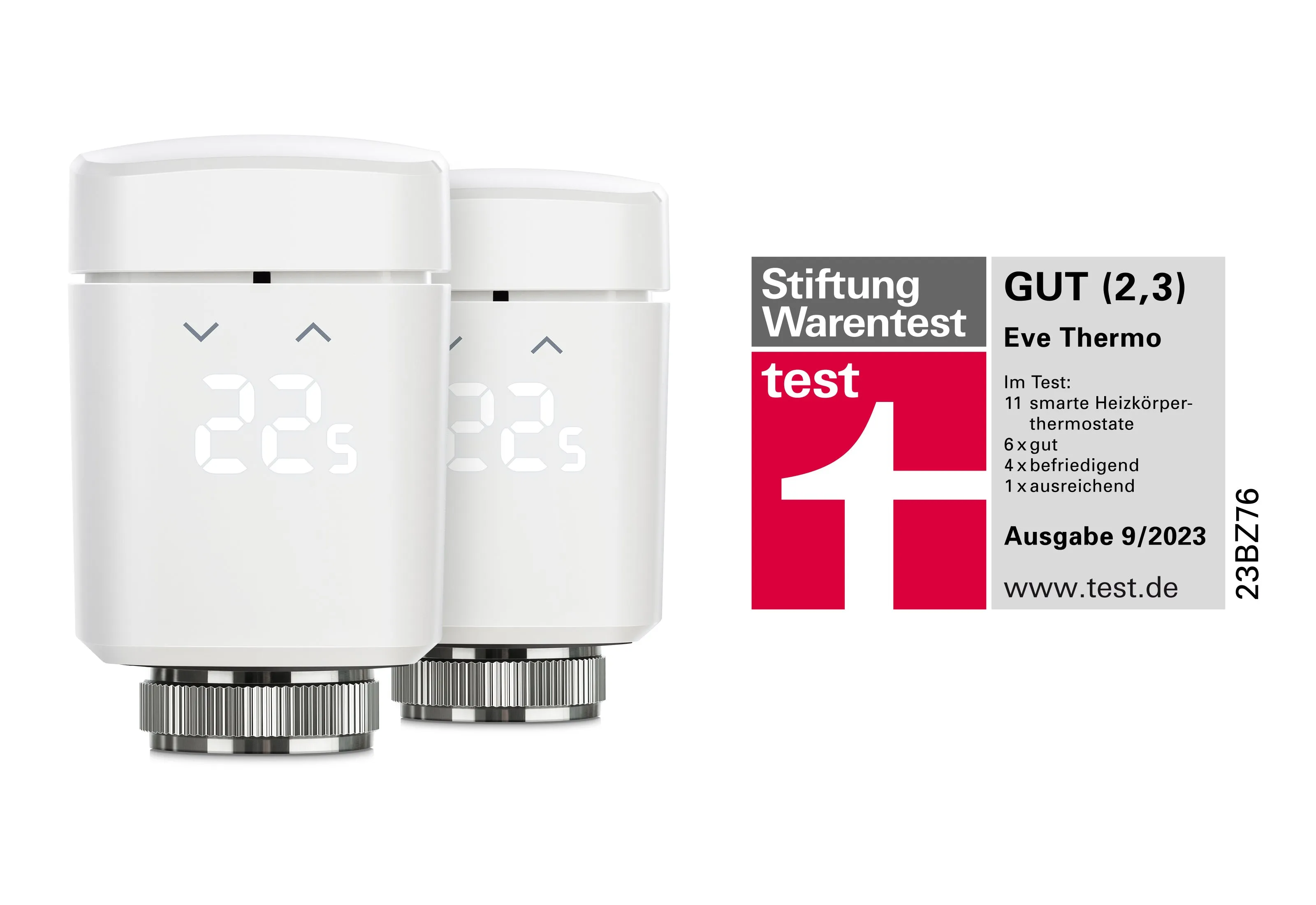 Eve Thermo Smart radiator valve with Apple HomeKit technology, 2-pack