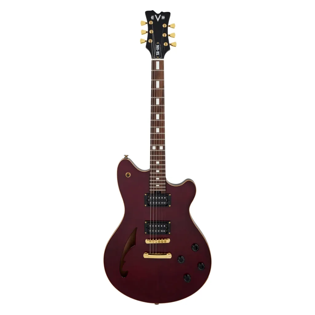 EVH SA-126 Standard Semi-Hollowbody Electric Guitar - Wine Red
