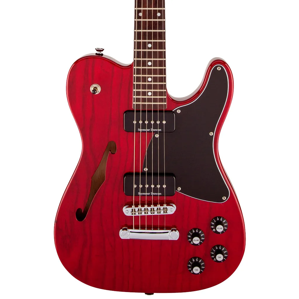 Fender Jim Adkins JA-90 Thinline Telecaster - Crimson Red Transparent