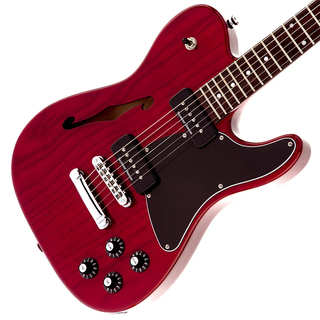 Fender Jim Adkins JA-90 Thinline Telecaster - Crimson Red Transparent