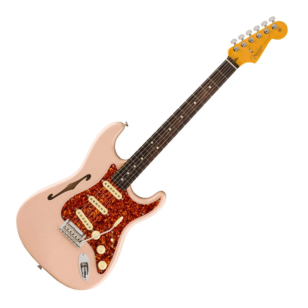 Fender Limited Edition American Professional II Stratocaster Thinline, Rosewood Fingerboard, Transparent Shell Pink