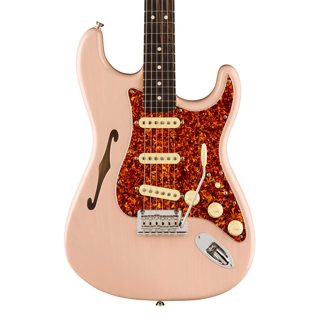 Fender Limited Edition American Professional II Stratocaster Thinline, Rosewood Fingerboard, Transparent Shell Pink