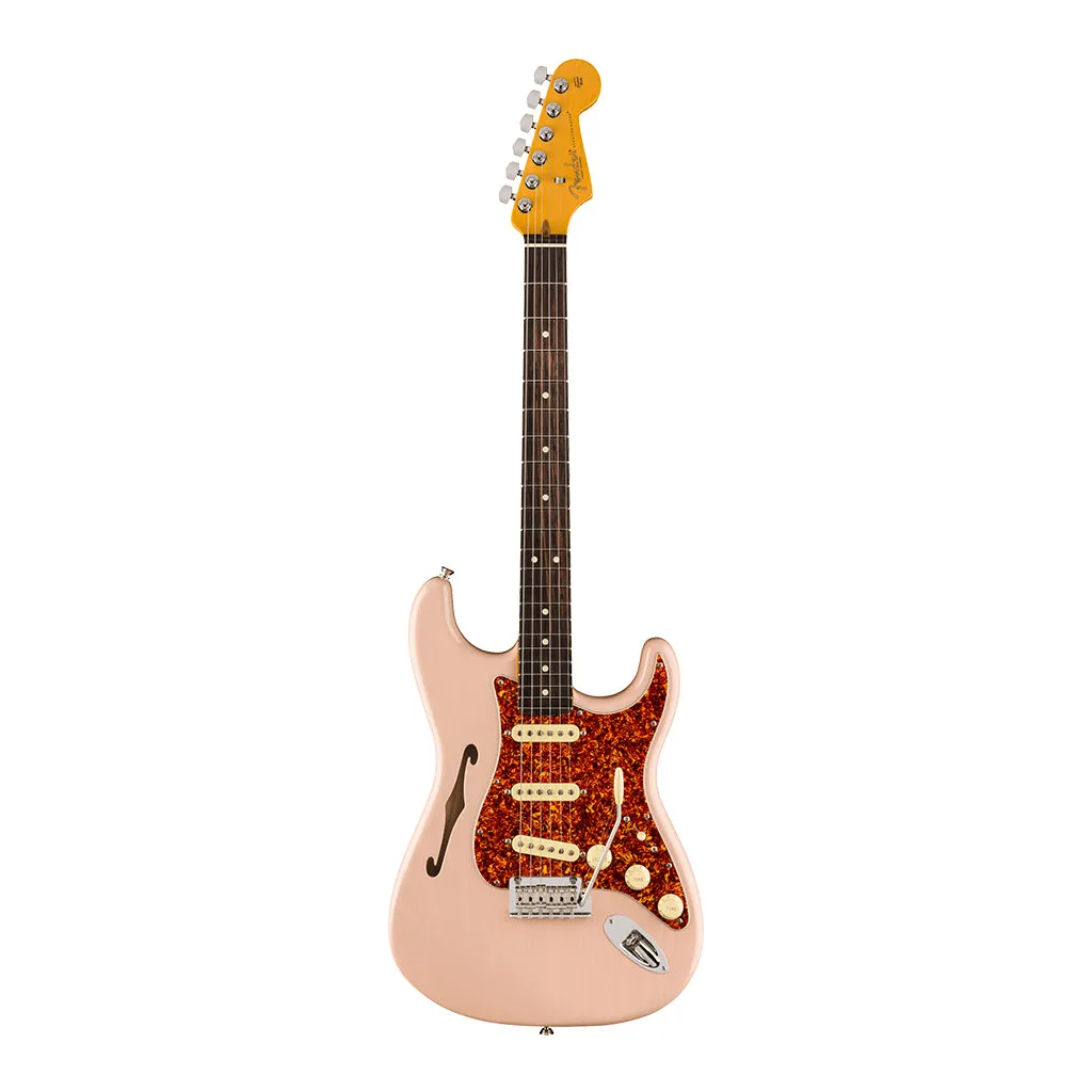 Fender Limited Edition American Professional II Stratocaster Thinline, Rosewood Fingerboard, Transparent Shell Pink