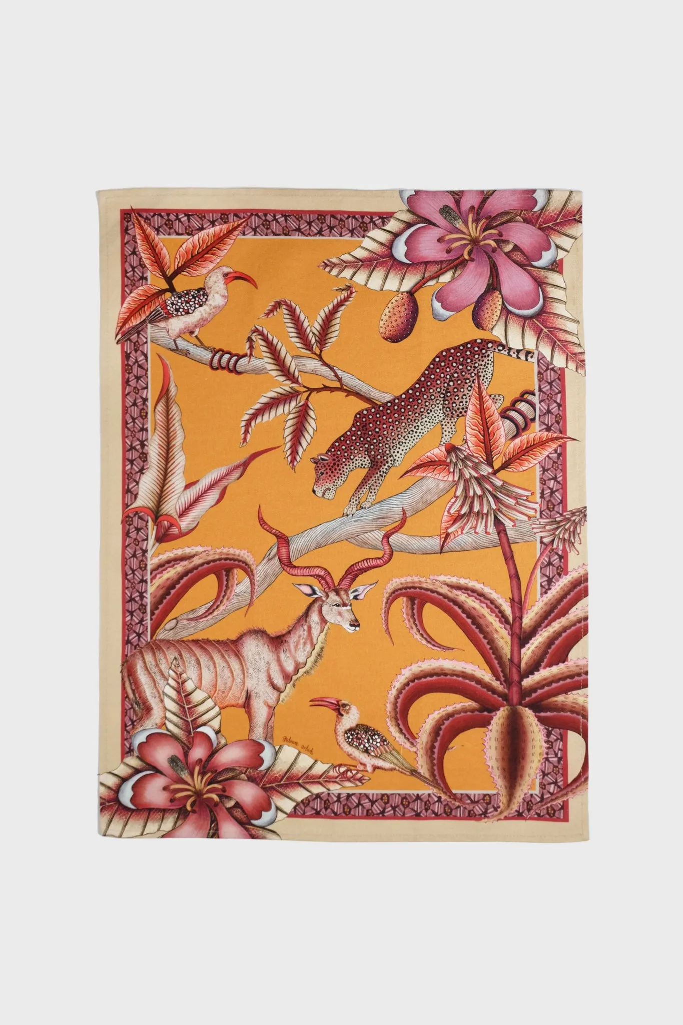 Flame Pangolin Park Tea Towel