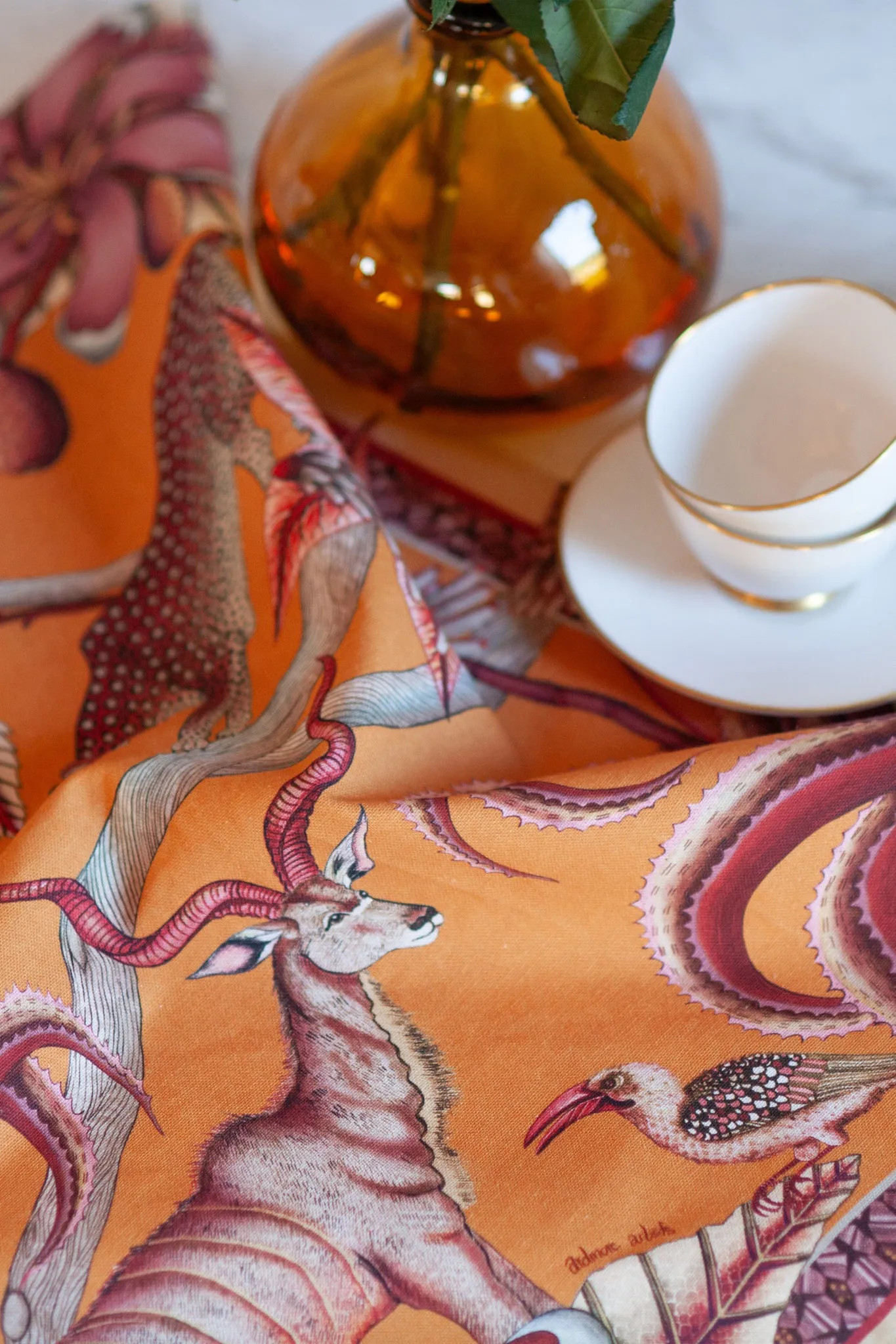 Flame Pangolin Park Tea Towel