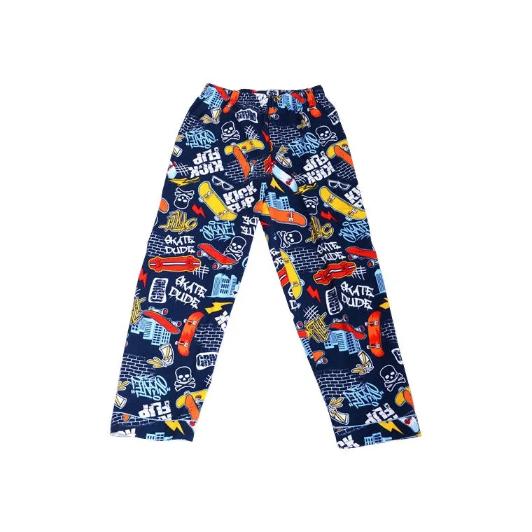 Flannel PJ Set, Skater, Size 10