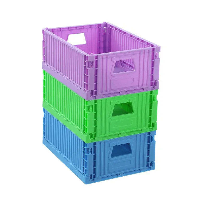 Foldaway Crate, Medium, 3 Asstd Colours