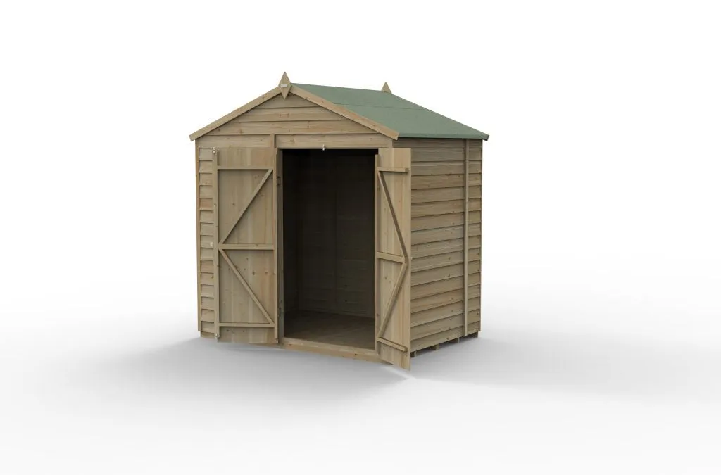 Forest Garden 4life Apex Shed 7x5 with Double Door and No Windows