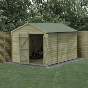 Forest Garden Beckwood 8x12 Apex Shed with No Windows and Double Door