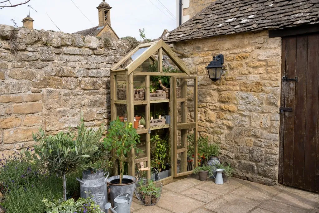 Forest Garden Georgian Wall Greenhouse with Auto Vent