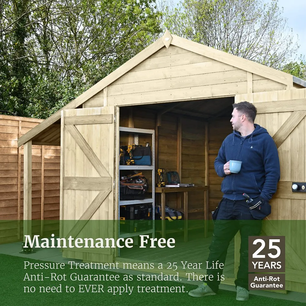 Forest Garden Timberdale 6x4 Apex Shed No Window