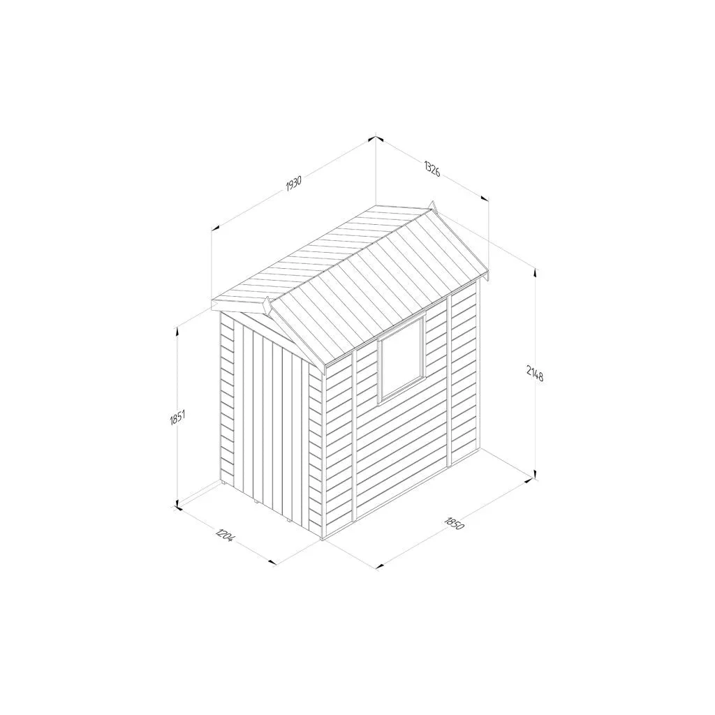 Forest Garden Timberdale 6x4 Apex Shed