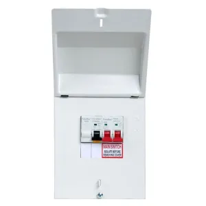 FuseBox EV DIST 100A Main Switch   2 Pole 40A 30MA Mini RCBO