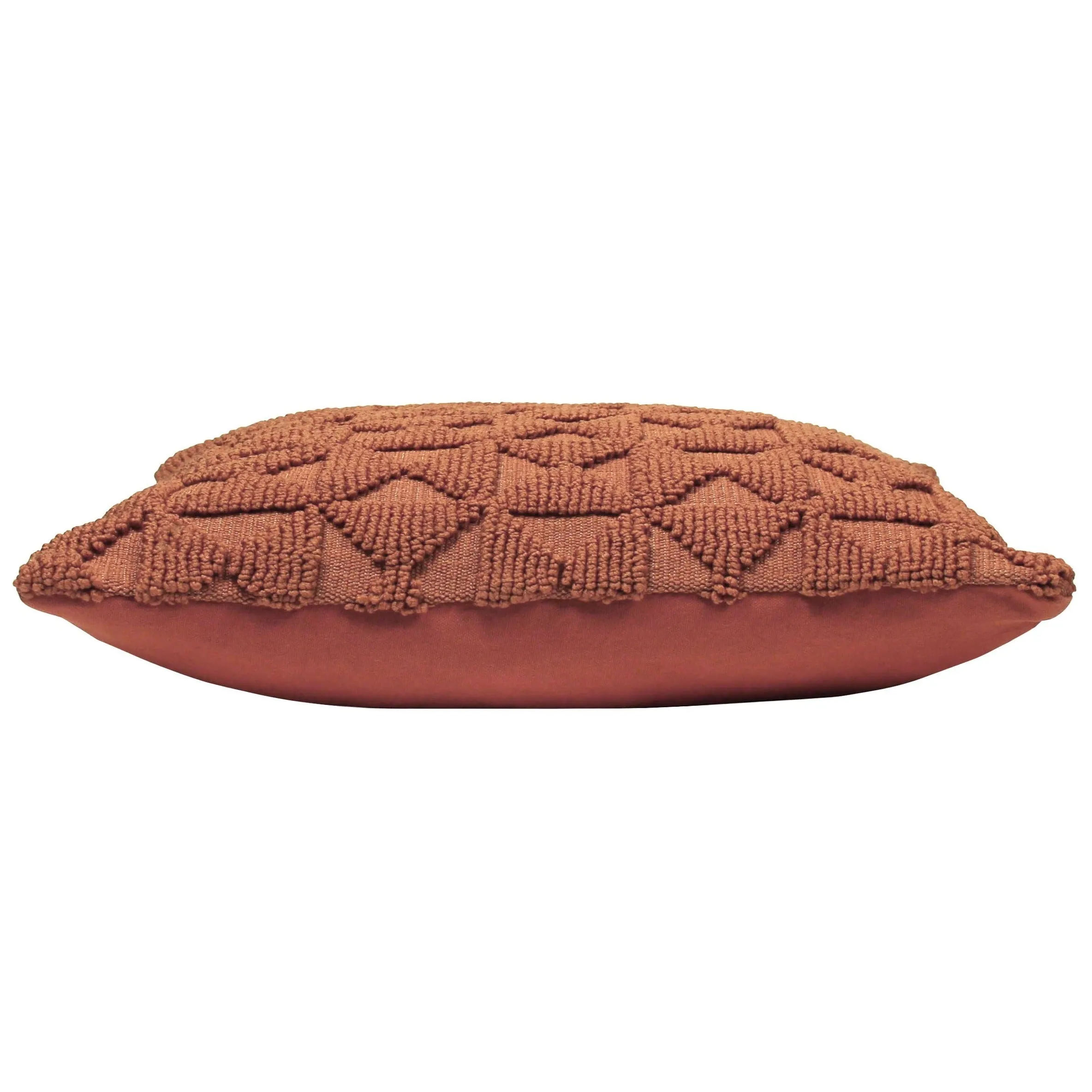 Geometric Knit Cushion | Brick Orange | 45x45cm