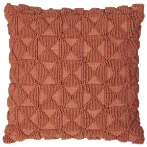Geometric Knit Cushion | Brick Orange | 45x45cm