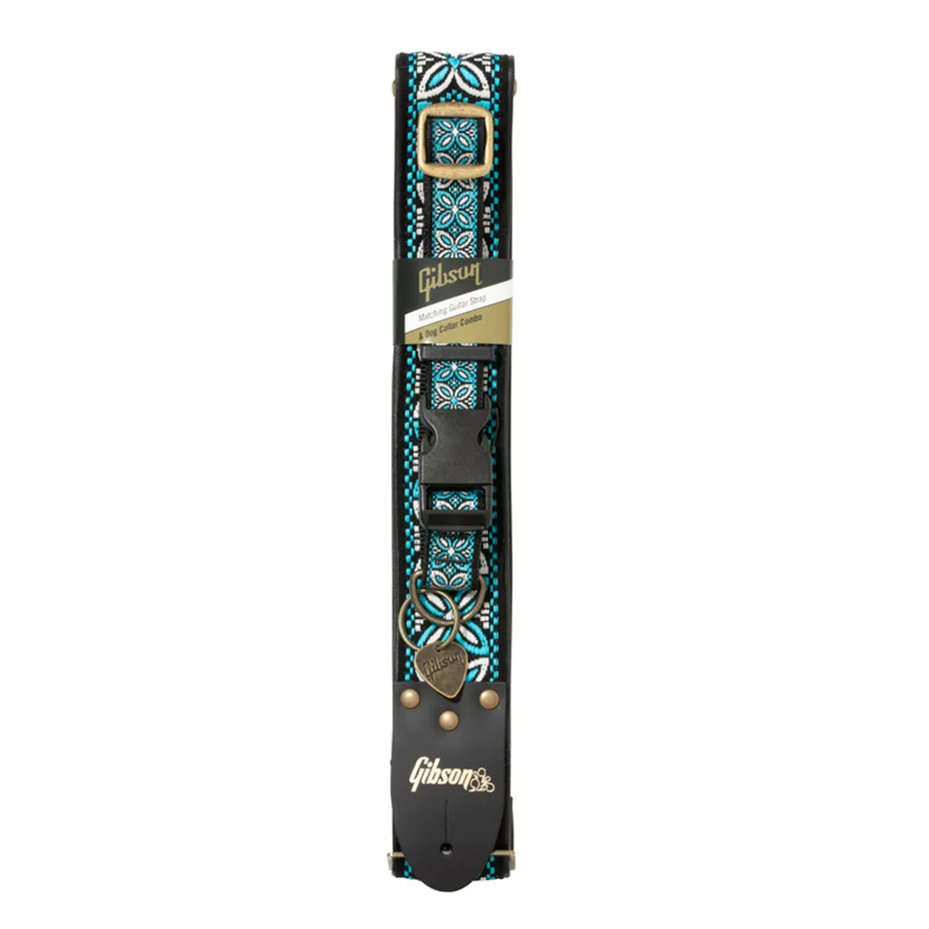 Gibson Dog GTR Strap & Collar Set Blue SM 7-27KG