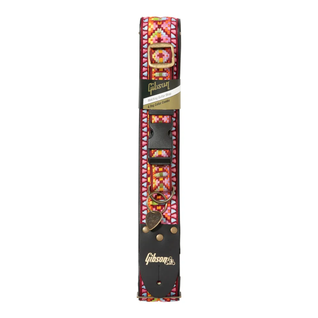 Gibson Dog GTR Strap & Collar Set Pink LG 27-40KG