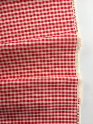 Gingham Check - Red - Live Life Collection - Yuwa