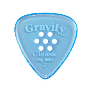 Gravity Picks Classic Big Mini 2mm Polished w/Multi Blue