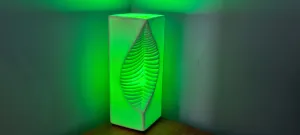 GREEN LEAF INDENT CERAMIC LAMP