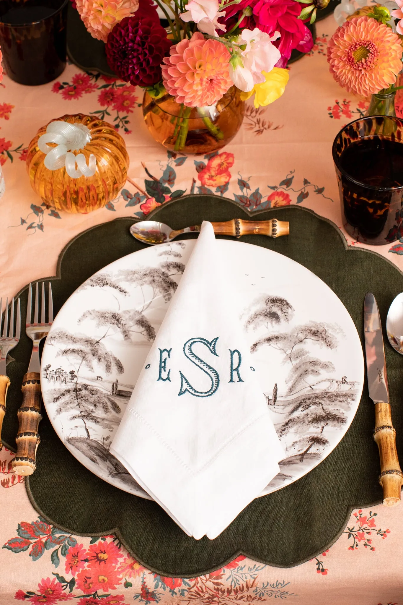 Green Scalloped Placemat