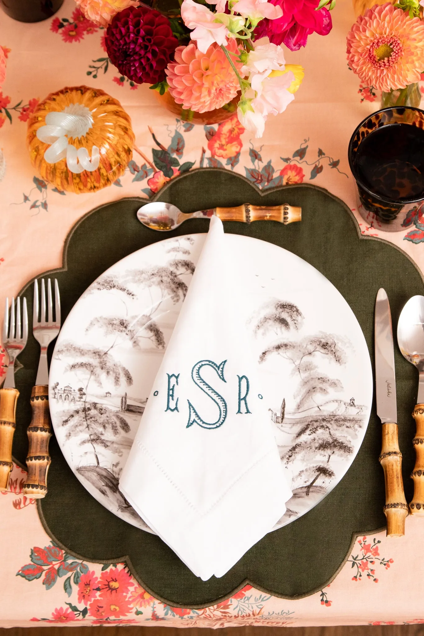 Green Scalloped Placemat