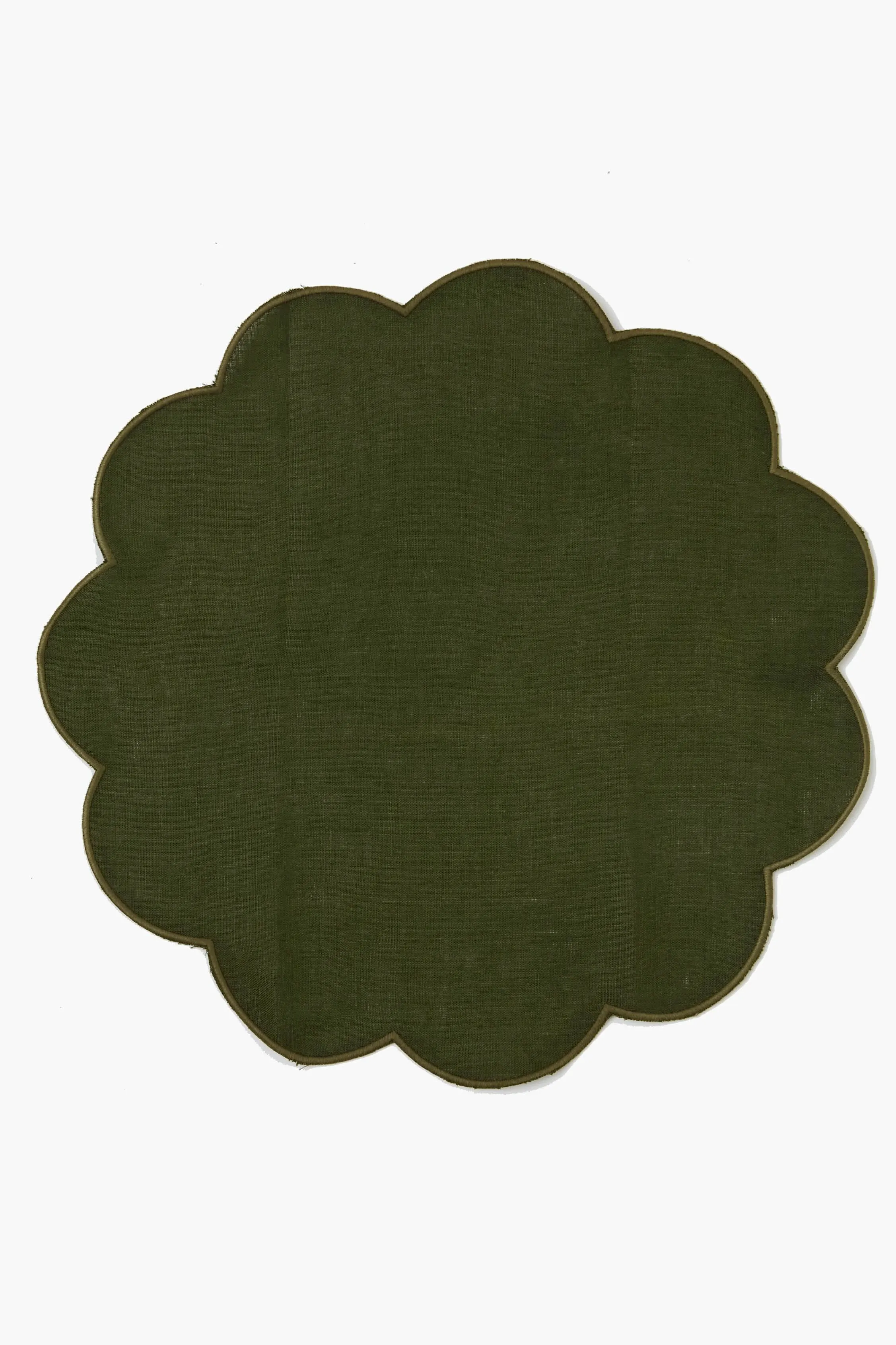 Green Scalloped Placemat