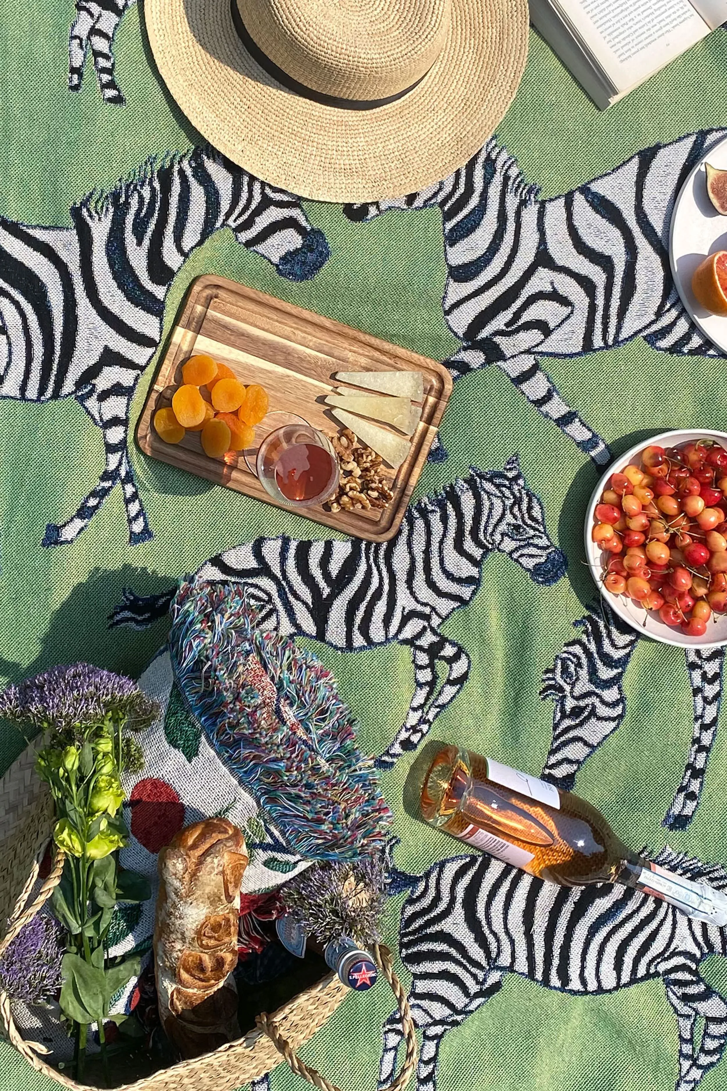 Green Zebras Blanket