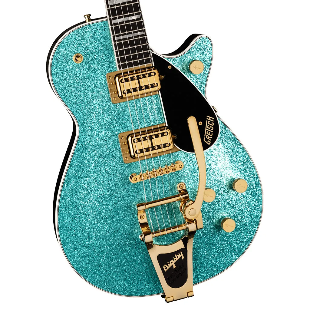 Gretsch G6229TG Limited Edition Players Edition Sparkle Jet BT with Bigsby and Gold Hardware, Ebony Fingerboard, Ocean Turquoise Sparkle