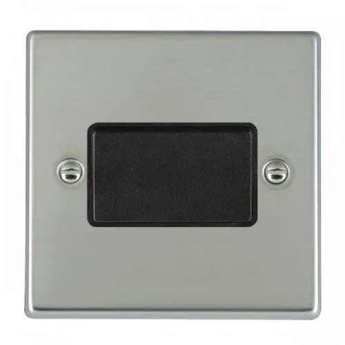 Hamilton 73TPBL-B 10A 1 Gang Triple Pole Black Fan Isolator Switch - Bright Steel