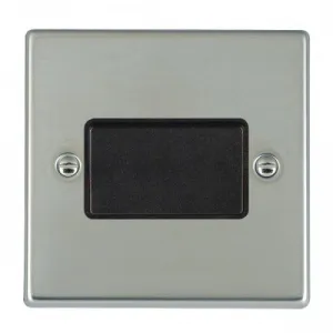 Hamilton 73TPBL-B 10A 1 Gang Triple Pole Black Fan Isolator Switch - Bright Steel