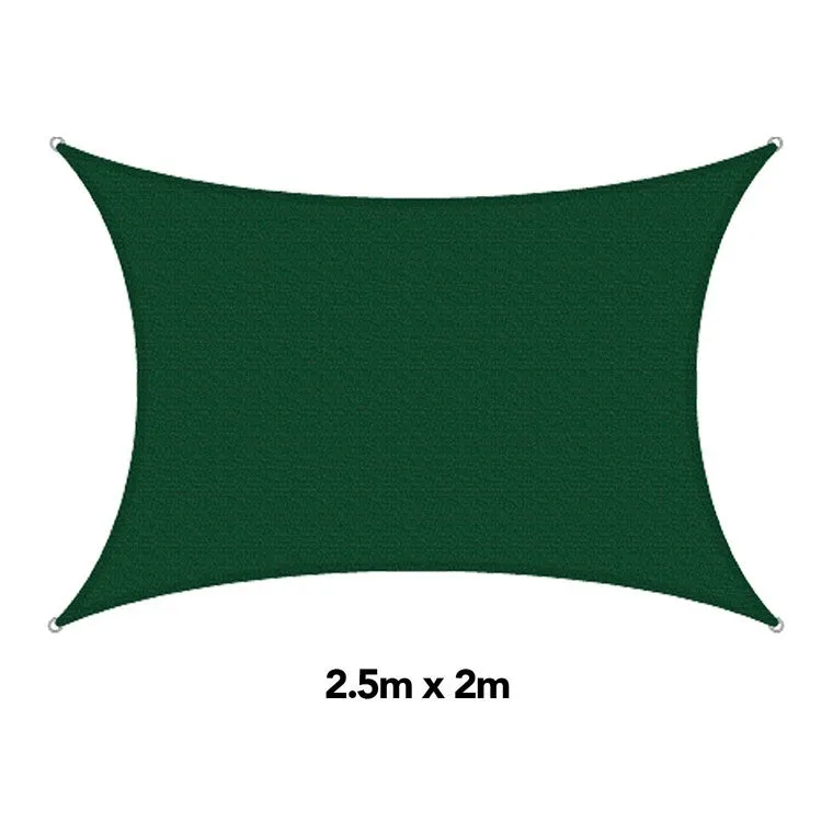 H&G Shade Sail Rectangle Forest Green, 2.5x2m