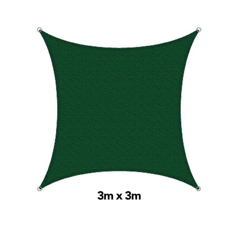 H&G Shade Sail Square Forest Green, 3x3m