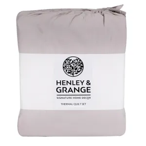 H&G Thermal Quilt Set, Double, Taupe